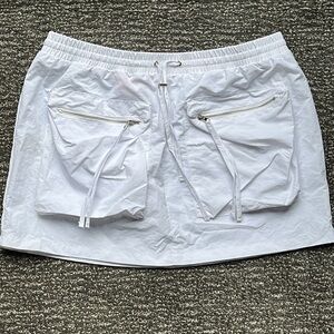 ⛱️NWT Cider Mini Ripstop Skirt with drawcord and pockets white size XL